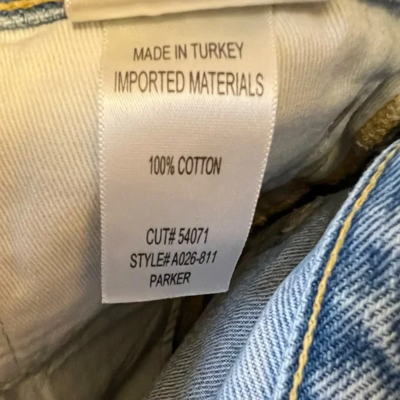 Agolde Light Blue Distressed Jean Shorts - Picture 11 of 11